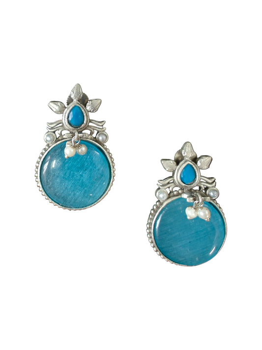 Nilima Royal Oxidised Silver Earrings
