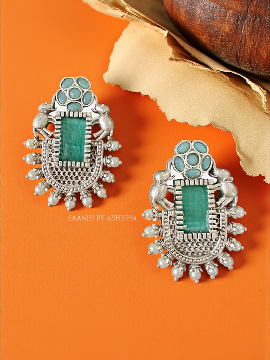 Hastina Emerald Charm Earrings