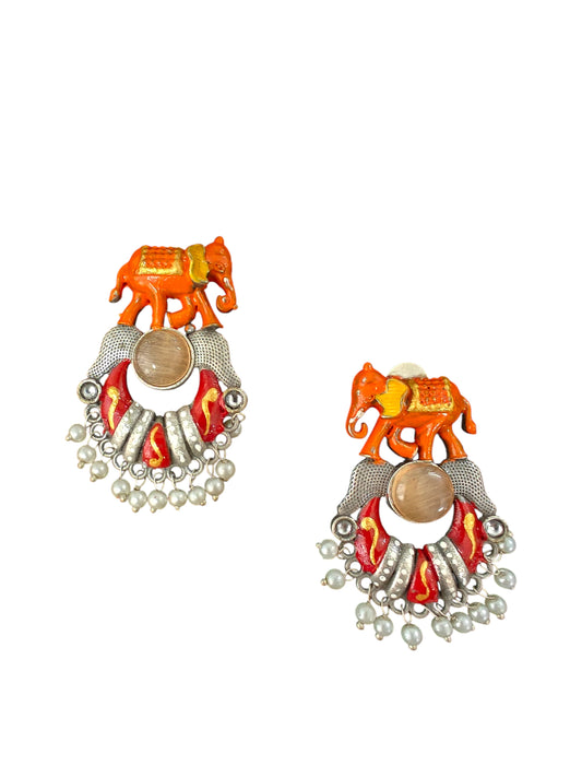 Gajraj Splendor Handpainted Earrings