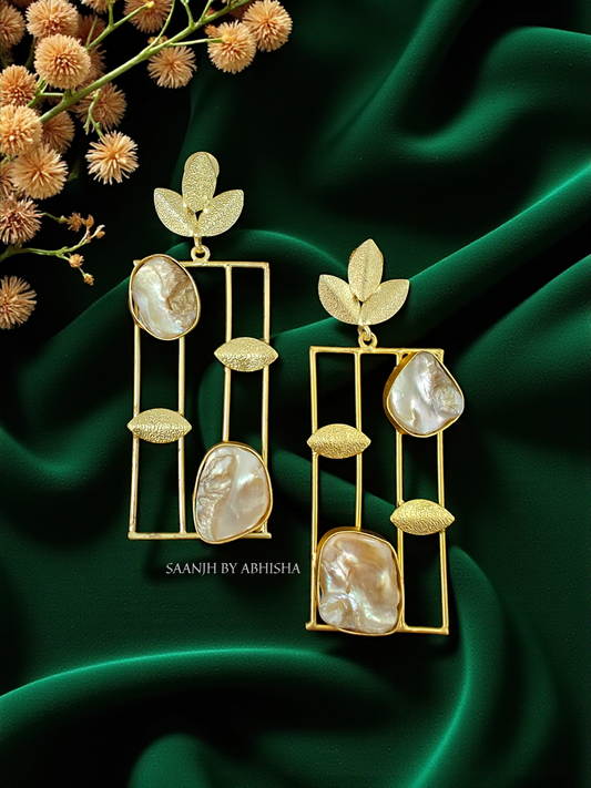 Golden Grace Mother of Pearl Earrings