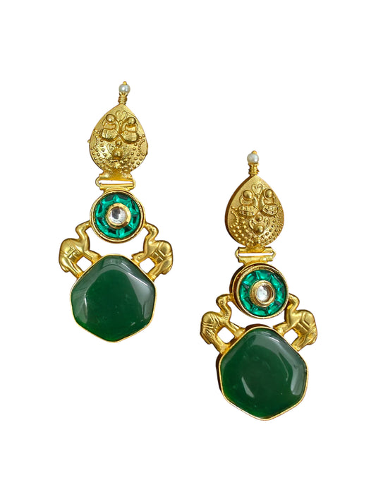 Divisha Emerald Glow Earrings