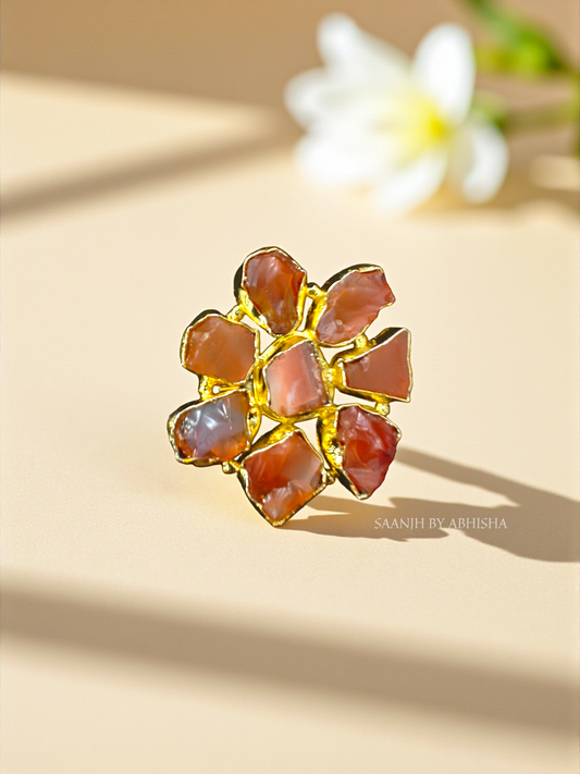 Blush Aura Druzy Ring