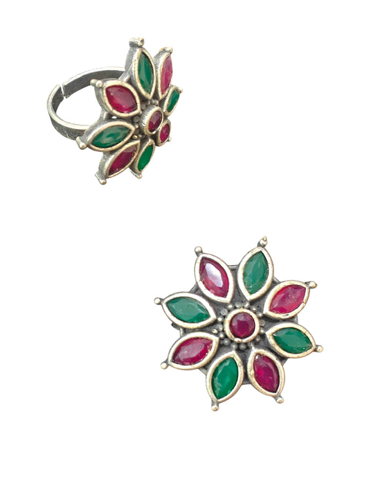 Pushpika Silver Replica Ring