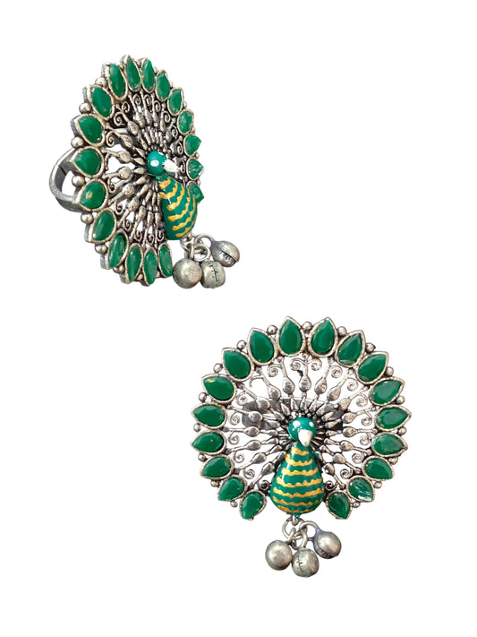 Morni Handpainted Silver Replica Ring