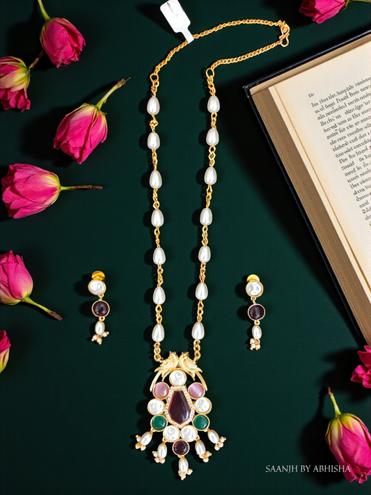 Royal Peacock MOP Necklace Set