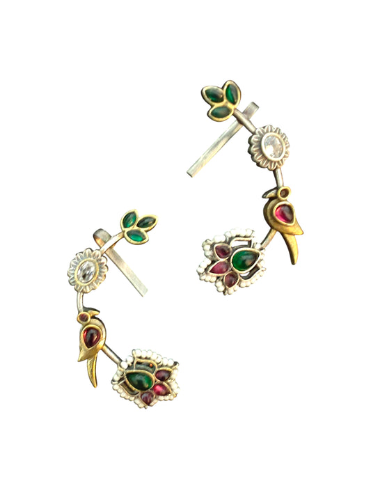 Maharani Pachi Kundan Earcuff