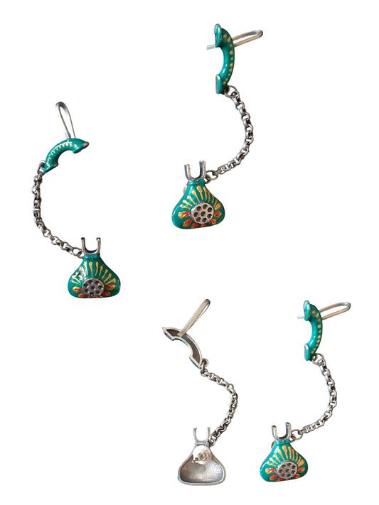 Tara Handpainted Telephone Earcuff