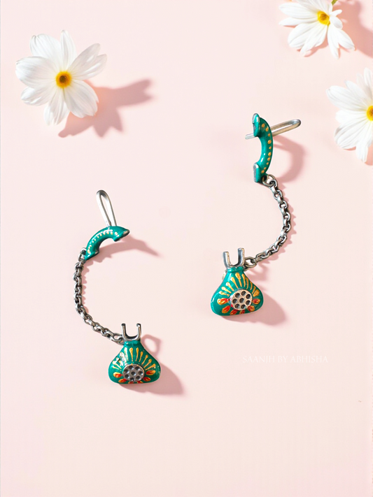 Tara Handpainted Telephone Earcuff