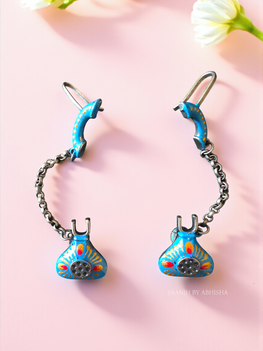 Nayab Handpainted Telephone Earcuff