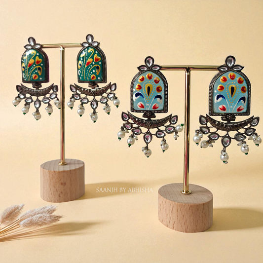 Navrang Oxidised Handpainted Earrings
