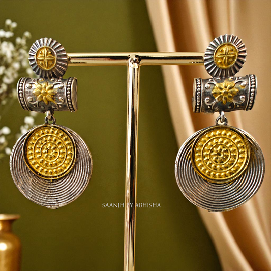 Advika Dual Tone Oxidised Earrings