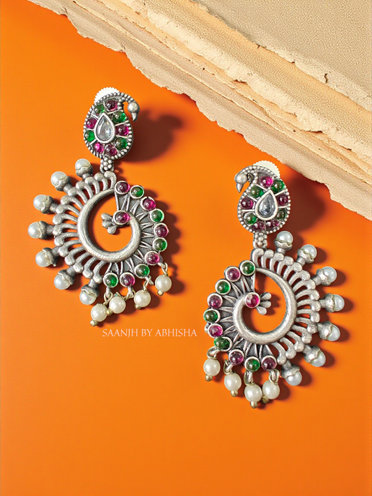 Rajsi Pearl Spiral Earrings