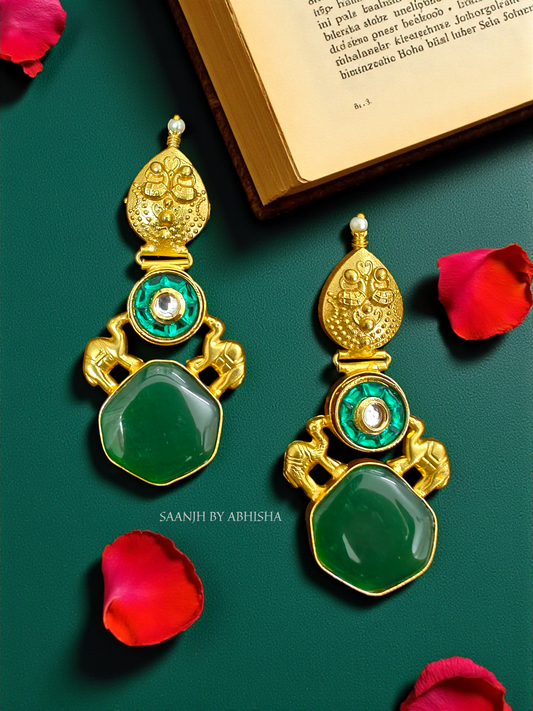 Divisha Emerald Glow Earrings