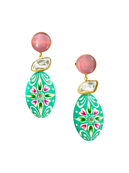 Aarunya Handpainted Glow Earrings