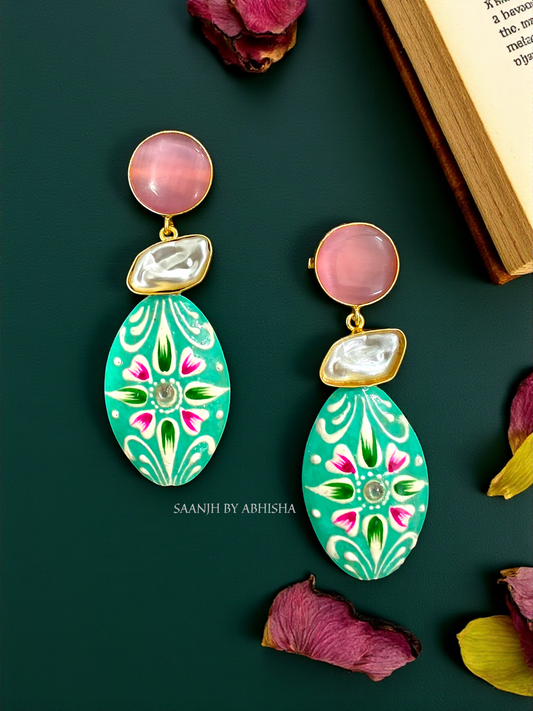 Aarunya Handpainted Glow Earrings