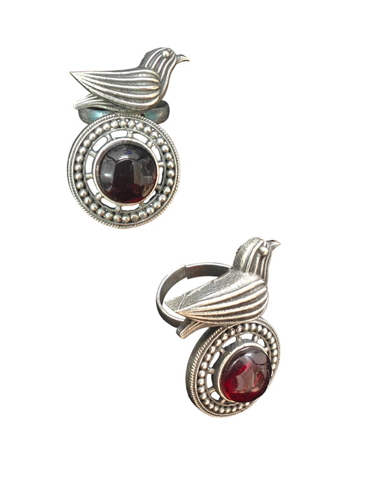 Gulnaar Bird Silver Replica Ring