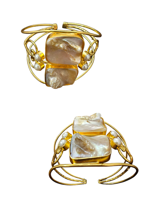 Amaira Mother of Pearl Statement Cuff