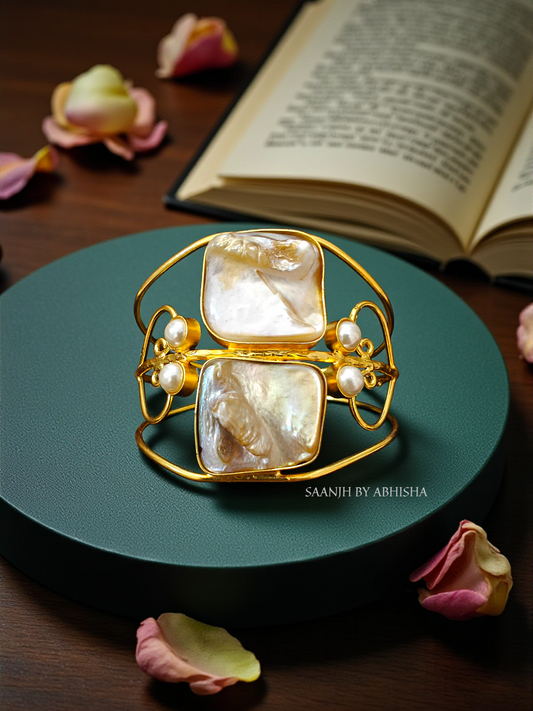 Amaira Mother of Pearl Statement Cuff